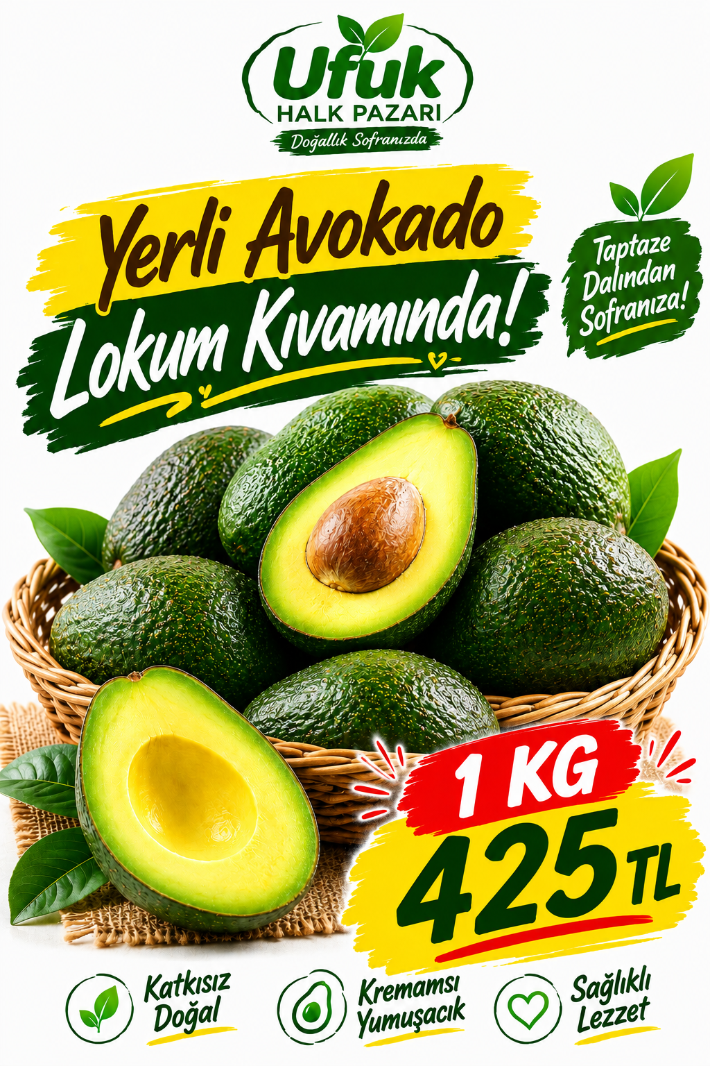 Yerli Alanya Avokadosu | Orta Boy | 1 Kg